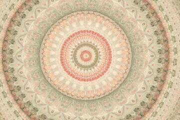 Fototapeta premium Intricate Colorful Mandala Pattern in Soft Neutrals 