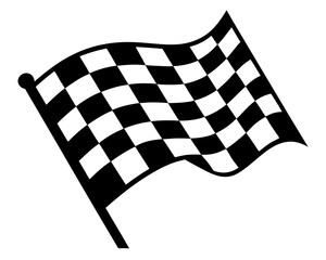 Race Flag Vector Illustration | Racing Flag Silhouette SVG Design for Motorsport Crafts