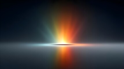 Fototapeta premium Abstract colorful light burst on a dark background