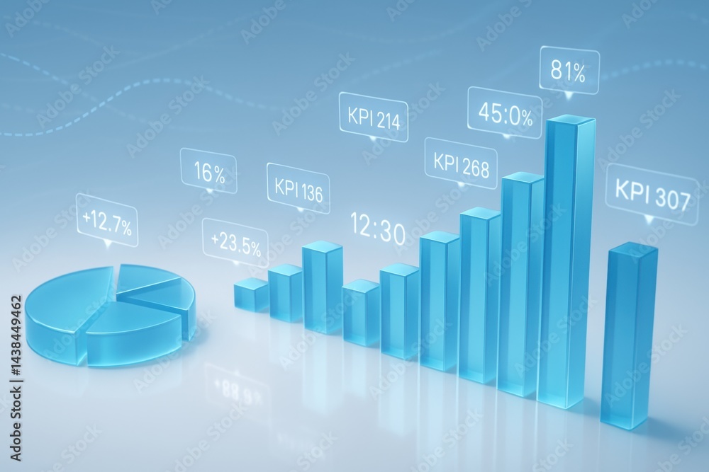 Poster business data visualization: a compelling visual representation of key performance indicators (kpis)
