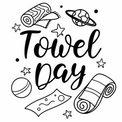 TOWEL DAY vector illustration