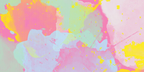 Vibrant Painted Splatters and Abstract Watercolour Textured Background. Vibrant Painted Splatters and Abstract Watercolour Textured Background.  Contemporary wallpaper.