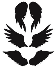 Wings icons set. Wing logo. Vector, The Grace and Power of Wings