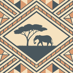 Inspired by African tribal textiles 