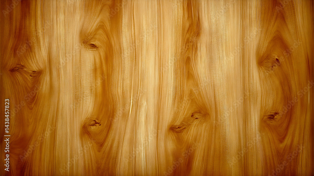 Poster Closeup view of beautiful wooden surface showing grain patterns and textures : Generative AI