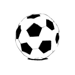 Obraz premium Soccer ball sketch, black and white, for sports websites