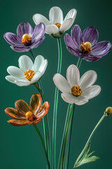 Naklejka premium Stunning Glass Flower Bouquet Arrangement