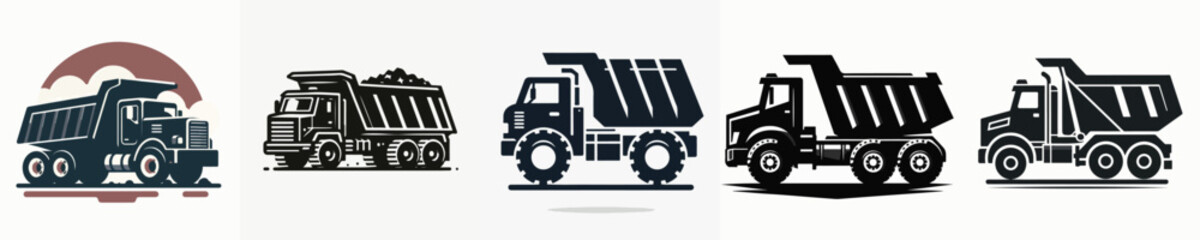 Vector of a dump truck.