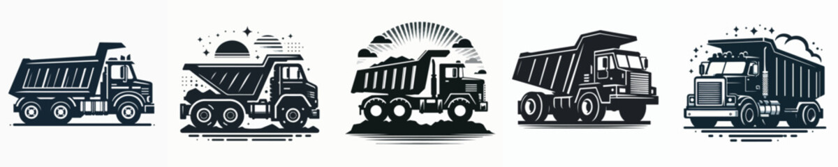 Vector of a dump truck.