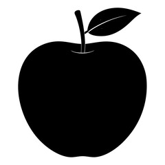 Food apple silhouette vector illustrator