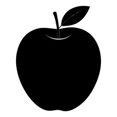 Food apple silhouette vector illustrator