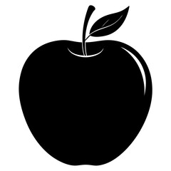 Food apple silhouette vector illustrator