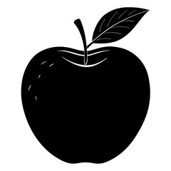 Food apple silhouette vector illustrator