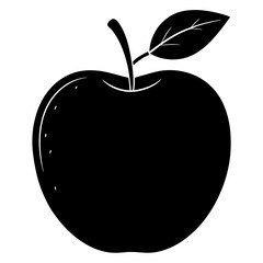 Food apple silhouette vector illustrator