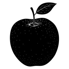 Food apple silhouette vector illustrator