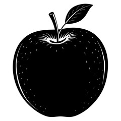 Food apple silhouette vector illustrator