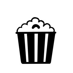 popcorn bucket in minimalist style