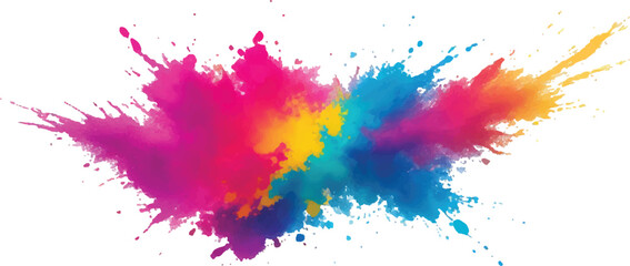 Vibrant Watercolor Splash and Brush Strokes, Imbuing the Canvas with Colorful and Bold Stains, Splashes, and Streaks, All Set Against a Clean White Background for a Contemporary and Artistic Flair.
