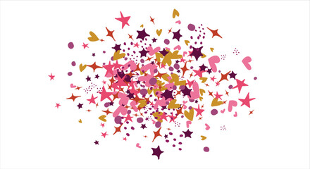 confetti, hearts, stars for promotions and events . party, diary, decorate, event. Vector illustration.