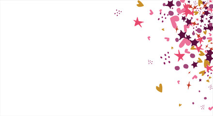 confetti, hearts, stars for promotions and events . party, diary, decorate, event. Vector illustration.