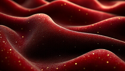 Detailed red velvet fabric texture