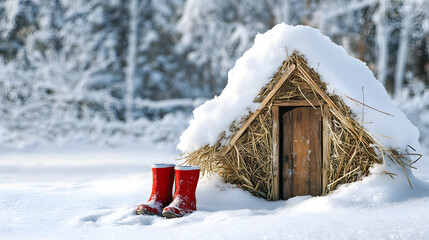 winter, snow, house, cold, landscape, tree, forest, wood, christmas, nature, white, cottage, home, trees, architecture, sky, wooden, hut, mountain, cabin, snowy, building, season, village, frozen