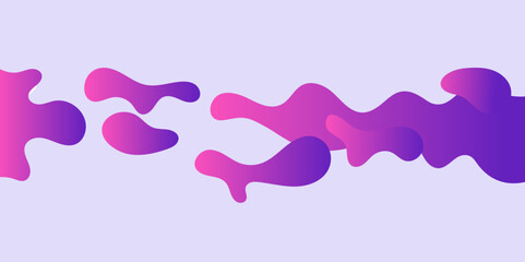 Bright poster with dynamic waves. Vector illustration in minimal flat style.