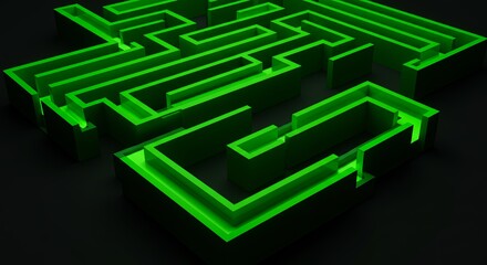 Green Maze Illustration