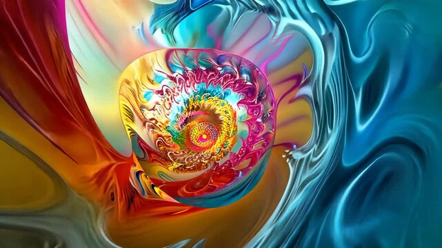 Vibrant Spiral Swirl Colorful Motion Background