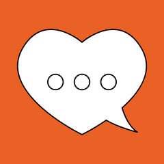 Set of blank white speech bubble in flat design, chatting box, message box icon. Balloon doodle style of thinking sign symbol. Speech bubble isolated on background. Communication, Discussion and Text