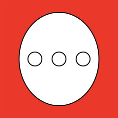 Fototapeta premium Set of blank white speech bubble in flat design, chatting box, message box icon. Balloon doodle style of thinking sign symbol. Speech bubble isolated on background. Communication, Discussion and Text