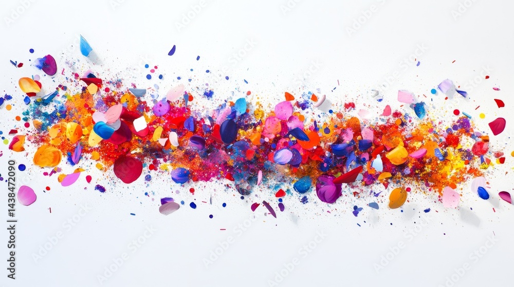 Poster vibrant color splash action art studio abstract artwork bright environment dynamic viewpoint for stu