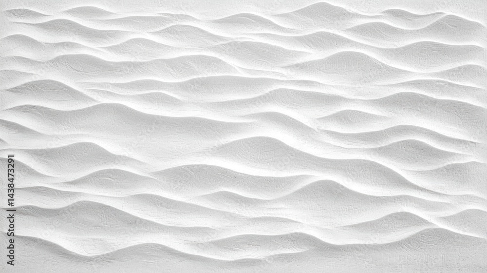 Poster a textured white surface with a repeating wave pattern.