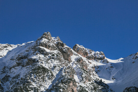 snowy mountain peaks