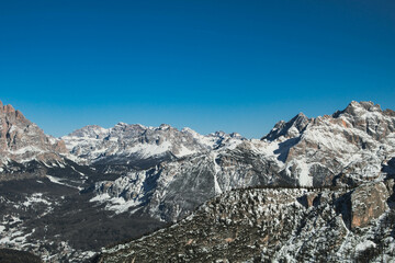 snow covered mountains