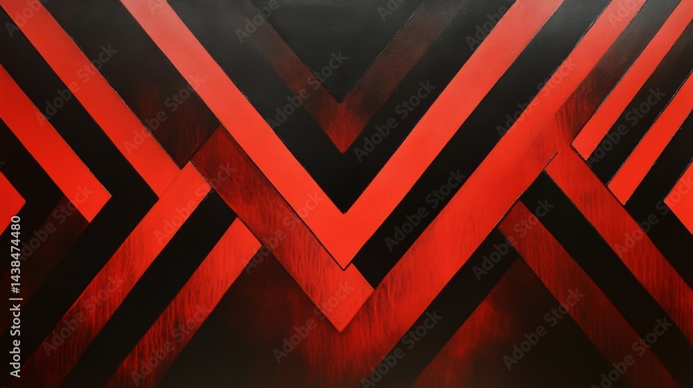 Poster dynamic geometric patterns modern art gallery abstract artwork indoor environment close-up view visu