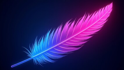 Colorful Feather Illustration Art
