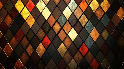 Fototapeta premium Colorful geometric patterns digital art abstract design indoor setting close-up view modern aesthetics