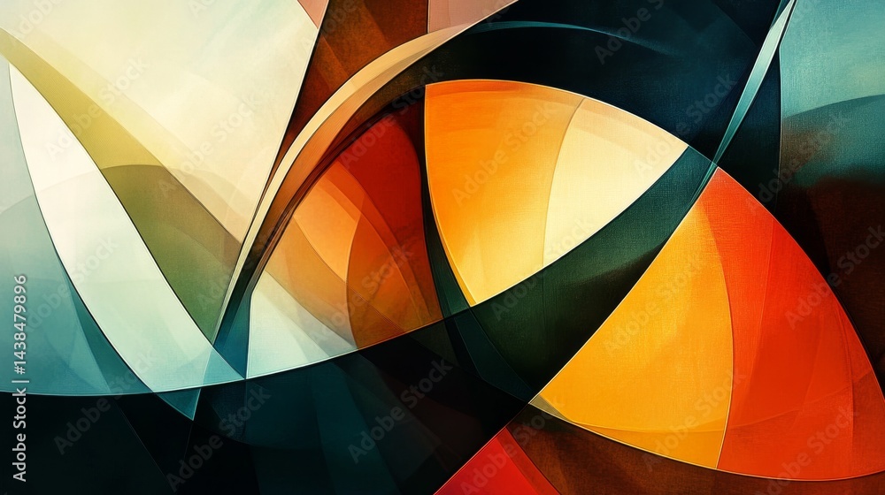 Poster dynamic abstract art composition digital realm visual art colorful environment close-up view contemp