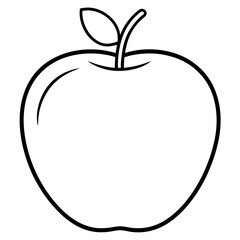 Food apple  line art vector 