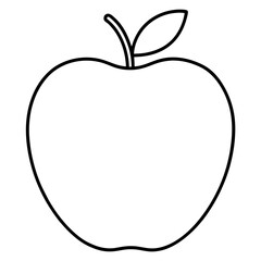 Food apple  line art vector 