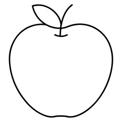 Food apple  line art vector 