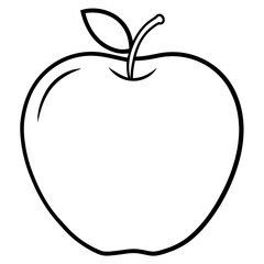 Food apple  line art vector 