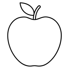 Food apple  line art vector 