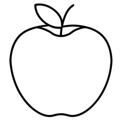 Food apple  line art vector 