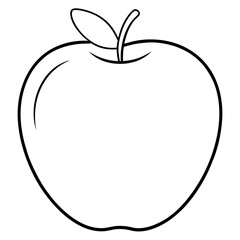 Food apple  line art vector 