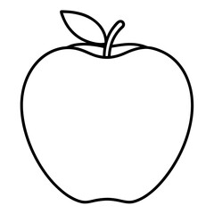 Food apple  line art vector 