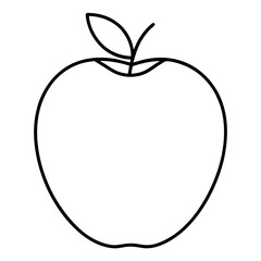 Food apple  line art vector 