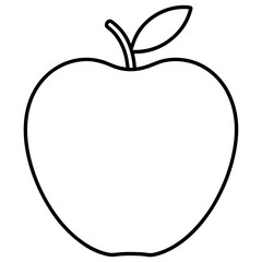Food apple  line art vector 