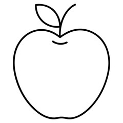 Food apple  line art vector 